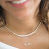 925 Sterling Silver Diamond Mama Necklace - Image 2