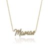 925 Sterling Silver Diamond Mamas Necklace