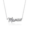 925 Sterling Silver Diamond Mamas Necklace - Image 2