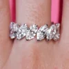 925 Sterling Silver Diamond Marquise Ring - Image 3