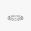 925 Sterling Silver Diamond Marquise Shape Eternity Ring - Image 2