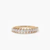 925 Sterling Silver Diamond Marquise Wedding Band - Image 4