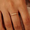 925 Sterling Silver Diamond Mini Bar Ring - Image 4