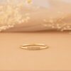 925 Sterling Silver Diamond Mini Bar Ring - Image 5