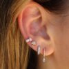 925 Sterling Silver Diamond Mini Mushroom Earring - Image 2