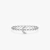 925 Sterling Silver Diamond Moon Chain Ring - Image 2