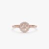 925 Sterling Silver Diamond & Morganite Engagement Ring - Image 3