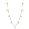 925 Sterling Silver Diamond Multi Heart and Pear Drop Necklace