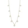925 Sterling Silver drop necklace with multiple heart-shaped stones