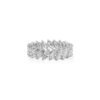 925 Sterling Silver Diamond Multi Marquise Ring