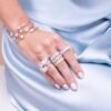 925 Sterling Silver Diamond Multi Marquise Ring - Image 2