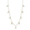 925 Sterling Silver Diamond Multi Pear Drop Necklace