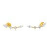925 Sterling Silver Diamond Multi Shape Ear Climber Earring