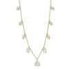 Sterling silver necklace with multi shape diamond-inspired design