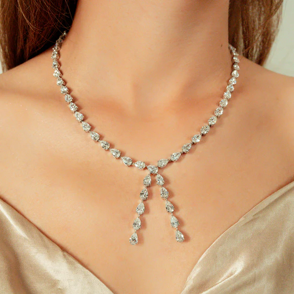 925 Sterling Silver Diamond Necklace
