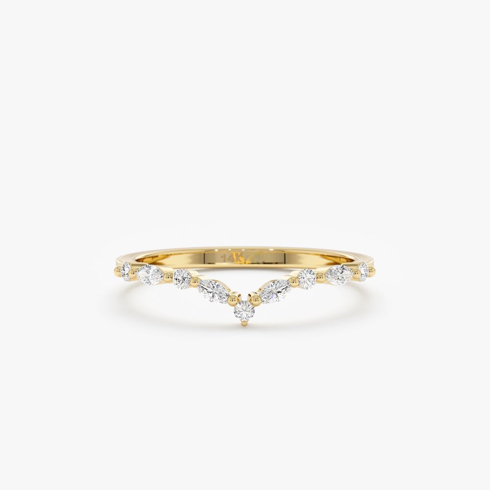 925 Sterling Silver Diamond Nesting Ring