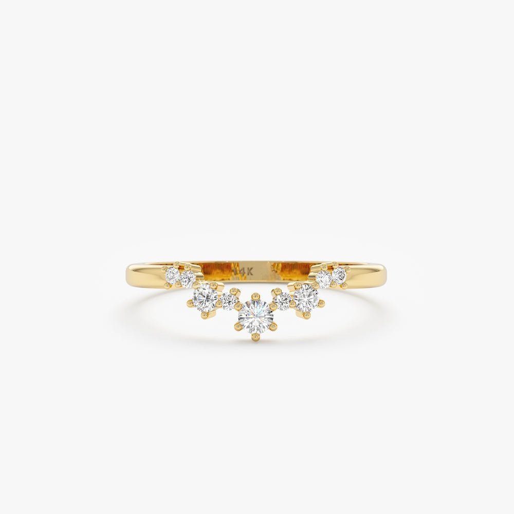 925 Sterling Silver Diamond Nesting Ring
