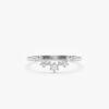 Diamond nesting ring with pave-set Premium CZ stones
