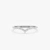 925 Sterling Silver Diamond Nesting V Ring - Image 2