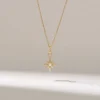 925 Sterling Silver Diamond North Star Necklace | Unique Celestial Pendant Necklace - Image 2