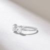 925 Sterling Silver Diamond Open Cuff Adjustable Ring - Image 5