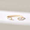 Wedding band with Premium CZ Diamond accents and pave setting