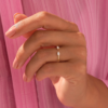 Sterling silver ring finished with thick gold plating