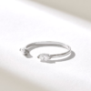 925 Sterling Silver ring with subtle CZ diamond sparkle