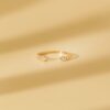 925 Sterling Silver Diamond Open Ring