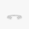 925 Sterling Silver Diamond Open Ring - Image 2