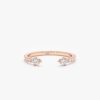 925 Sterling Silver Diamond Open Ring - Image 3