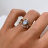 925 Sterling Silver Diamond Open Ring - Image 4