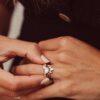 Oval CZ diamond ring with six-prong prong setting