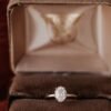 Engagement ring featuring a premium CZ diamond solitaire setting