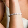 925 Sterling Silver Diamond Oval Bracelet - Image 2