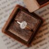 925 Sterling Silver oval solitaire ring with double prong setting
