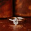 Classic sterling silver ring with polished solitaire styling