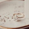 Gold-plated sterling silver ring with classic oval stone
