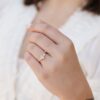 925 Sterling Silver ring with premium CZ diamond and thick gold plating