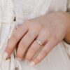 Clean oval ring design with a brilliant stone and simple profile