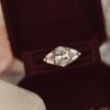 925 Sterling Silver ring with oval Premium CZ Diamond centre