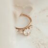 Polished ring featuring thick gold plating and oval shape