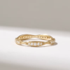 925 Sterling Silver Diamond Pave Eternity Wedding Ring - Image 2