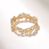 Nature-inspired sterling silver ring with subtle texture