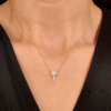925 Sterling Silver Palm Tree Necklace with tropical charm design