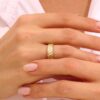 925 sterling silver ring finished with thick gold plating