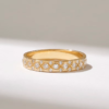 925 Sterling Silver Diamond Pave Wedding Ring - Image 2