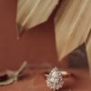 925 Sterling Silver  Diamond Pear Ring - Image 2