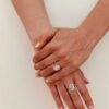 925 Sterling Silver  Diamond Pear Ring - Image 4
