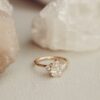 925 Sterling Silver ring with polished thick gold plating